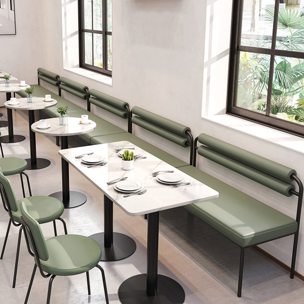 Canadian Linen Fashion Simple Light Luxury Restaurant Bench Faux ...